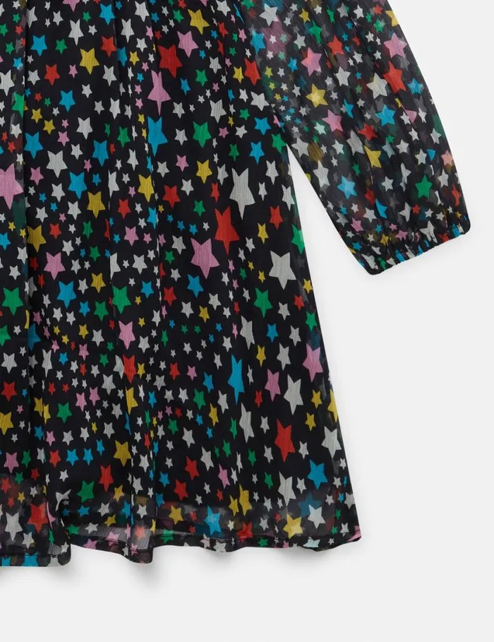 Kids Star Pattern Pleated Dress Multicolour Stella McCartney Dresses and Jumpsuits