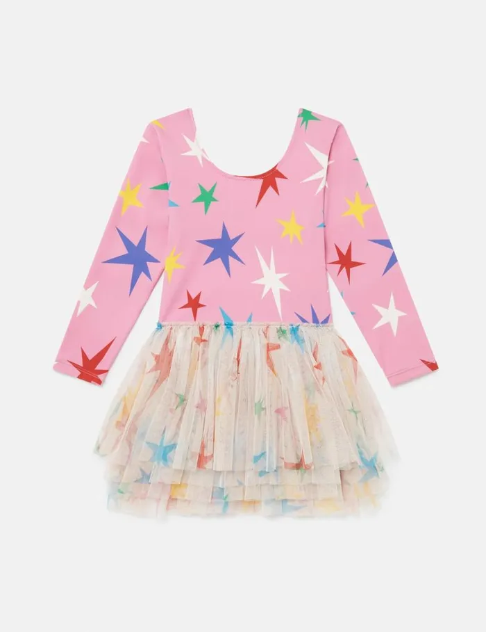 Kids Star Pattern Tulle Dress Pink Stella McCartney Dresses and Jumpsuits