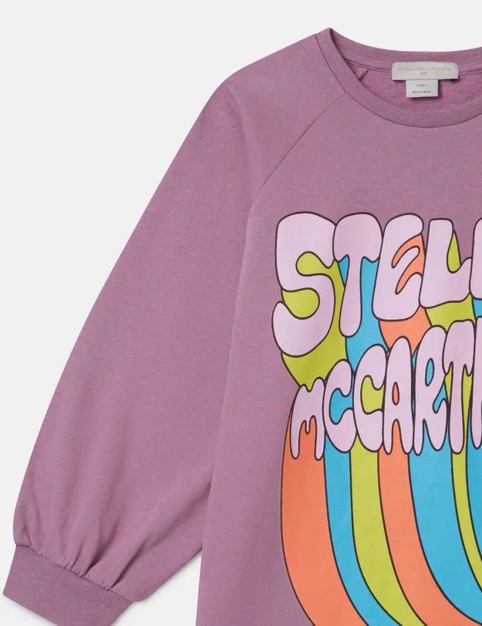 Kids Stella Graphic Sweatshirt Purple Stella McCartney Dresses and Jumpsuits Kids Stella Graphic Sweatshirt Purple Stella McCartney Dresses and Jumpsuits