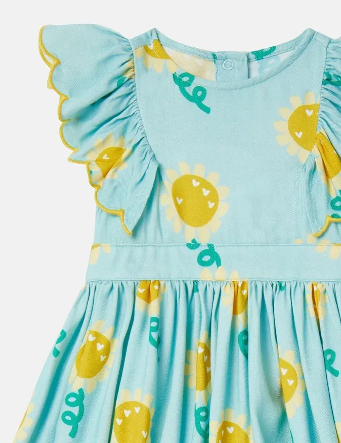 Kids Sunflower Print Sleeveless Dress And Bloomers Set Aqua Blue Stella McCartney Baby Girls Kids Sunflower Print Sleeveless Dress And Bloomers Set Aqua Blue Stella McCartney Baby Girls