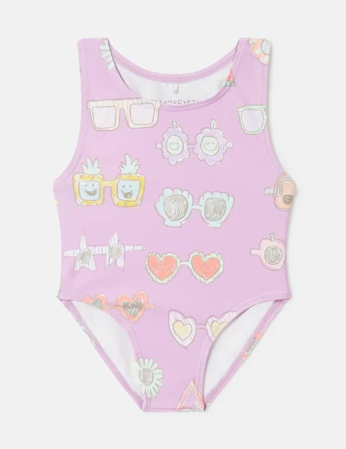 Kids Sunglasses Doodle Print Swimsuit Pink Stella McCartney Baby Girls