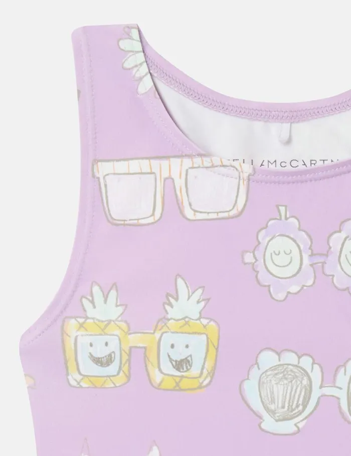Kids Sunglasses Doodle Print Swimsuit Pink Stella McCartney Baby Girls