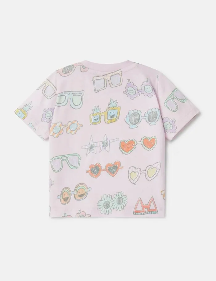 Kids Sunglasses Doodle Print TShirt Pink Stella McCartney Baby Girls Kids Sunglasses Doodle Print TShirt Pink Stella McCartney Baby Girls