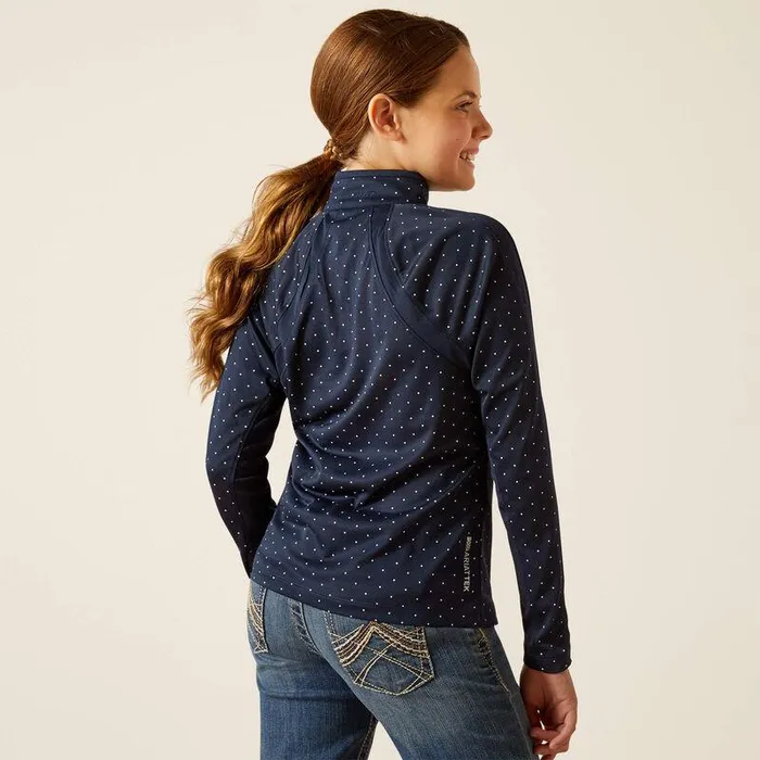 Kids TShirts and Polos Ariat Sunstopper 30 14 Zip Baselayer Navy Dot Kids TShirts and Polos Ariat Sunstopper 30 14 Zip Baselayer Navy Dot