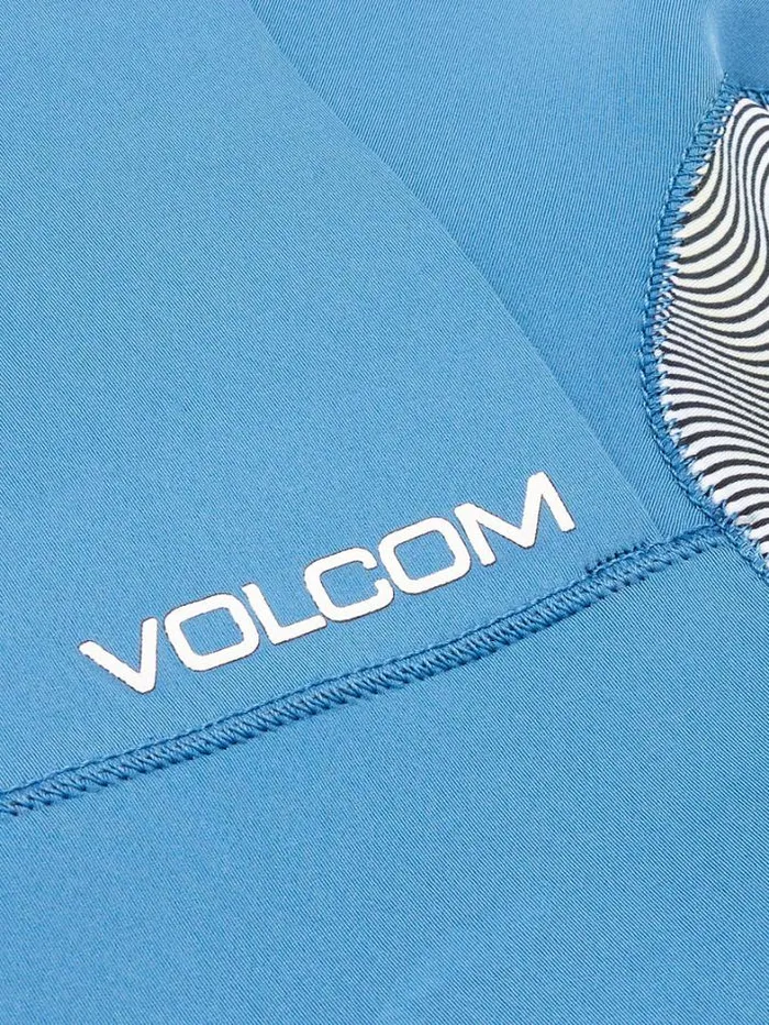 Kids Wetsuits Volcom Big Boys Modulator 2mm Chest Zip Short Sleeve Fullsuit 8211 Cruzer Blue