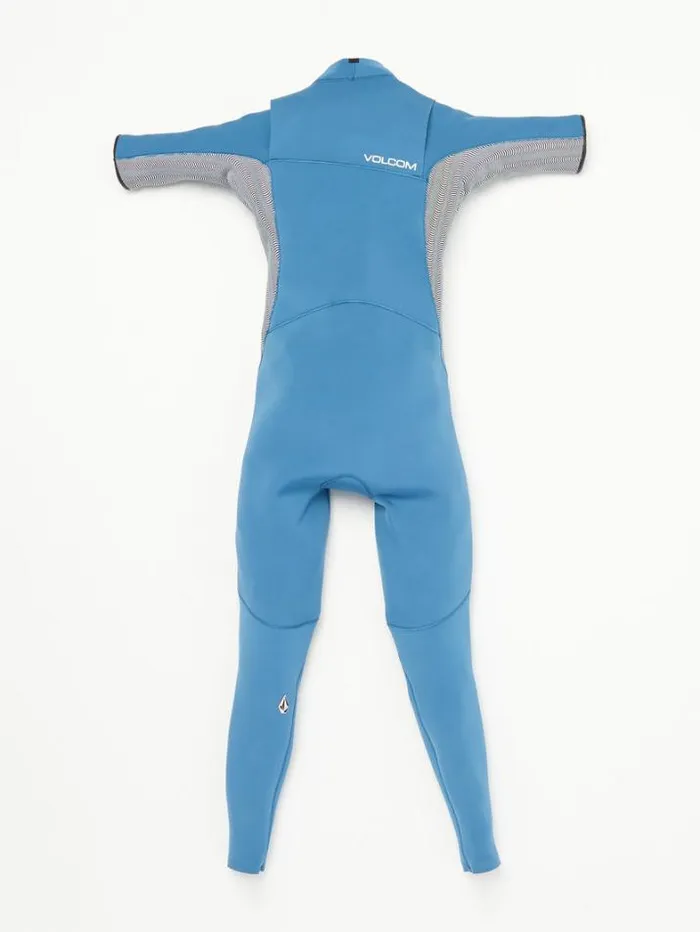 Kids Wetsuits Volcom Big Boys Modulator 2mm Chest Zip Short Sleeve Fullsuit 8211 Cruzer Blue