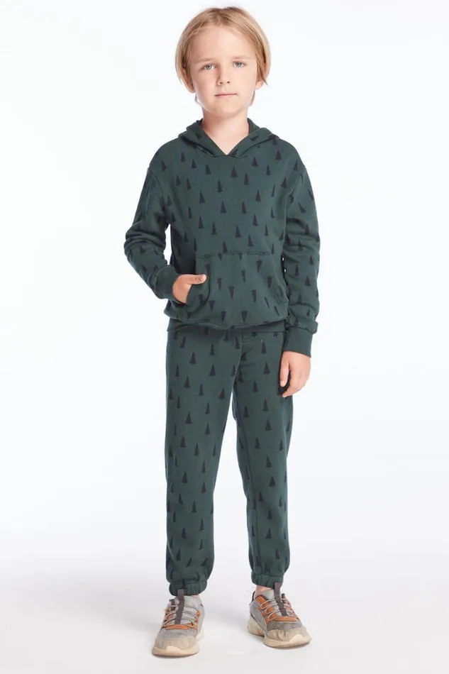 KidsWomens Boys Chaser Brand Boys Forest Pine Long Sleeve Hoodie