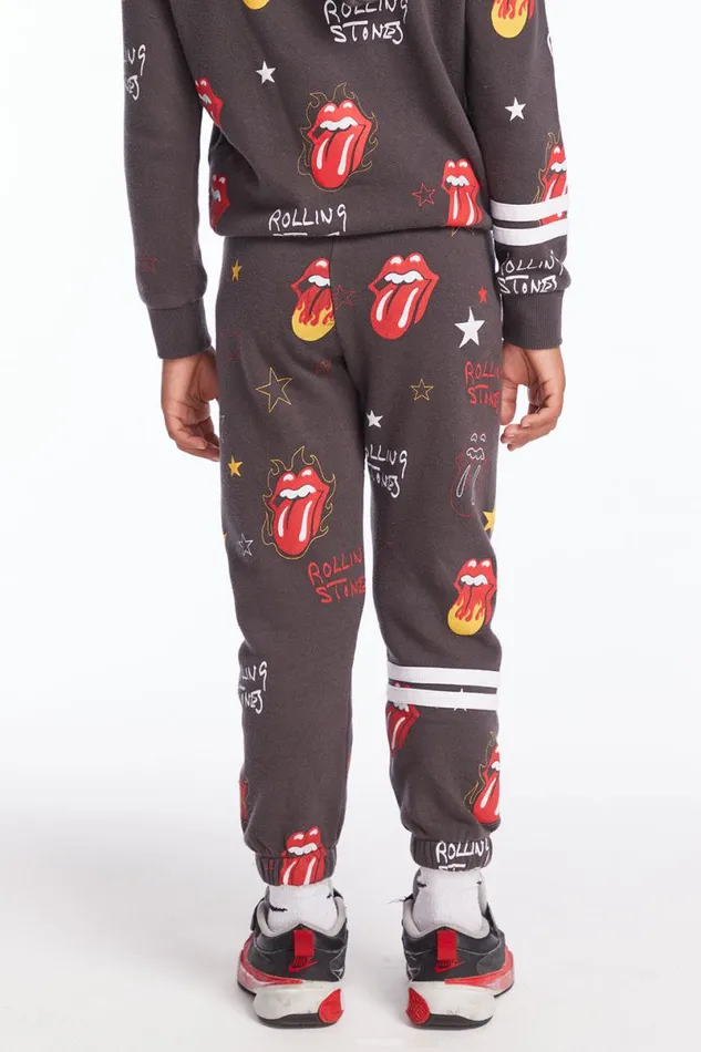 KidsWomens Boys Chaser Brand Rolling Stones Tongue Logo Stars Boys Pants