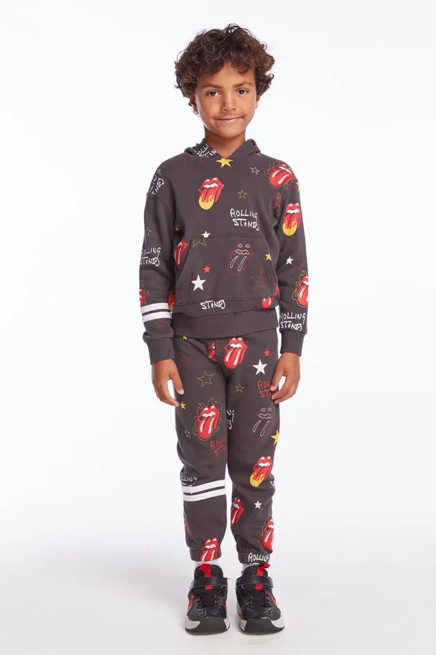 KidsWomens Boys Chaser Brand Rolling Stones Tongue Logo Stars Boys Pants