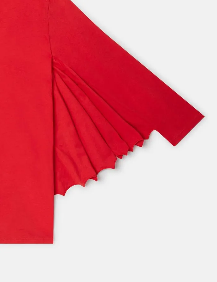 Kids Year Of The Dragon Jersey Cape Dress Red Stella McCartney Dresses and Jumpsuits