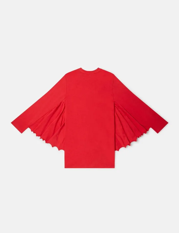 Kids Year Of The Dragon Jersey Cape Dress Red Stella McCartney Dresses and Jumpsuits
