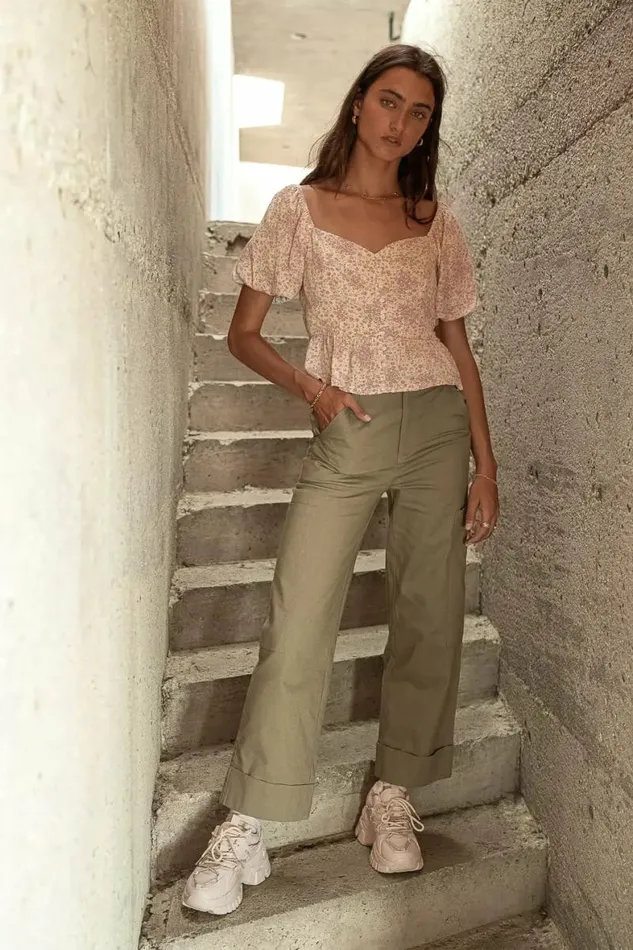 Kienna Cargo Pants In Olive Olive Women Bohme Pants