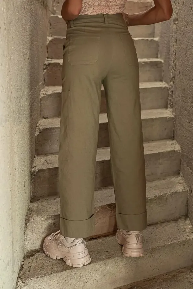 Kienna Cargo Pants In Olive Olive Women Bohme Pants