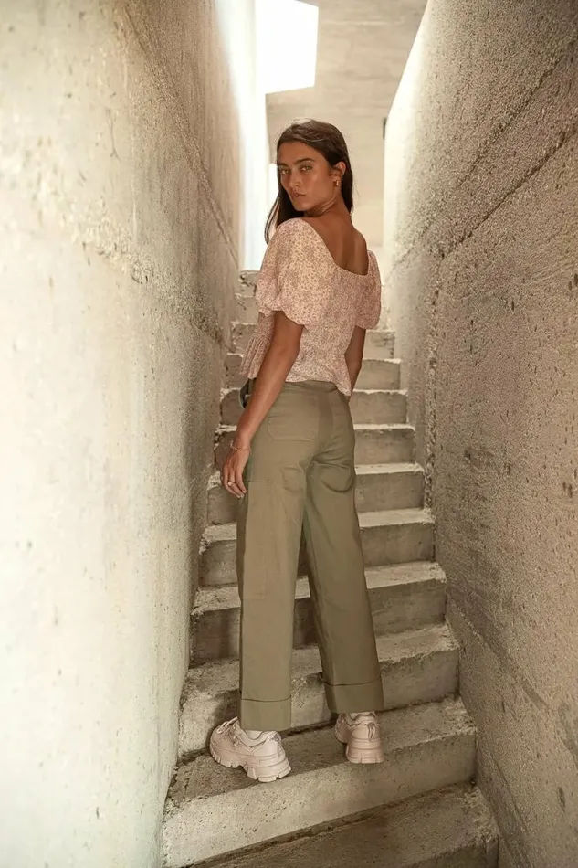 Kienna Cargo Pants In Olive Olive Women Bohme Pants