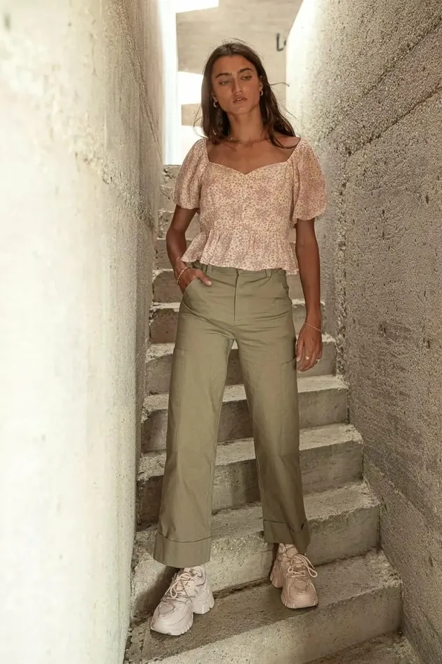 Kienna Cargo Pants In Olive Olive Women Bohme Pants