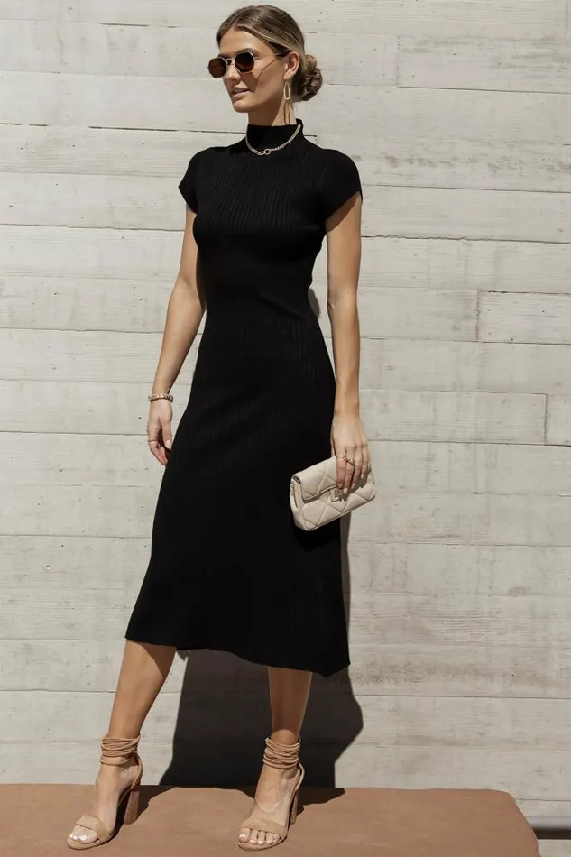 Kimi Bodycon Dress In Black Black Women Bohme Dresses