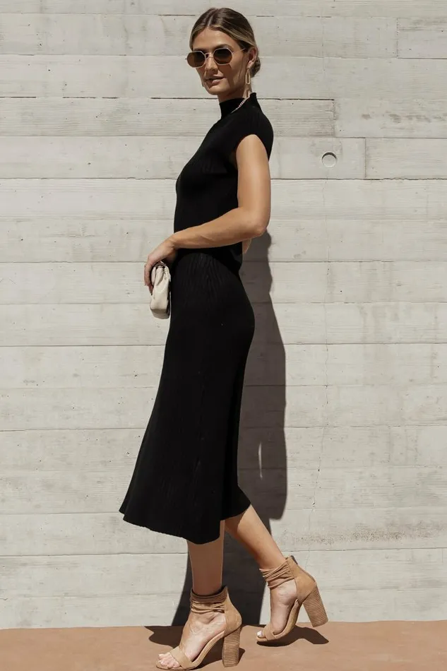 Kimi Bodycon Dress In Black Black Women Bohme Dresses