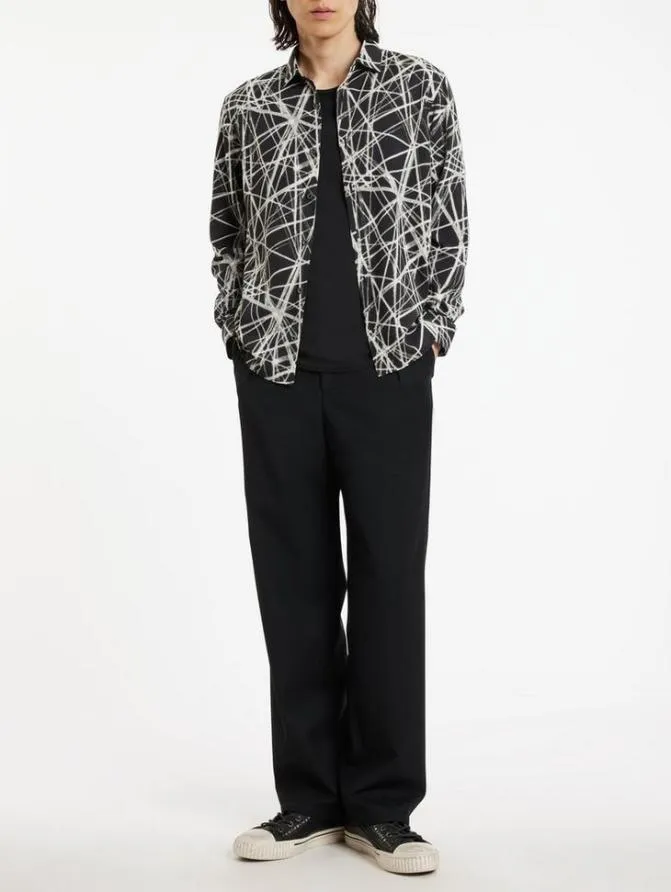 KINNEY SHIRT Charcoal Clothing John Varvatos Shirts KINNEY SHIRT Charcoal Clothing John Varvatos Shirts