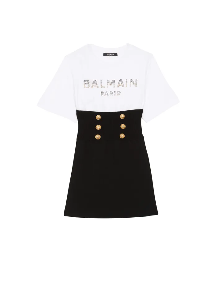 Knit Dress Black Kids Balmain