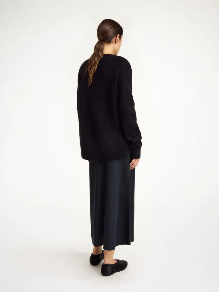 Knitwear Women By Malene Birger Briella Mohairblend Sweater Black Knitwear Women By Malene Birger Briella Mohairblend Sweater Black
