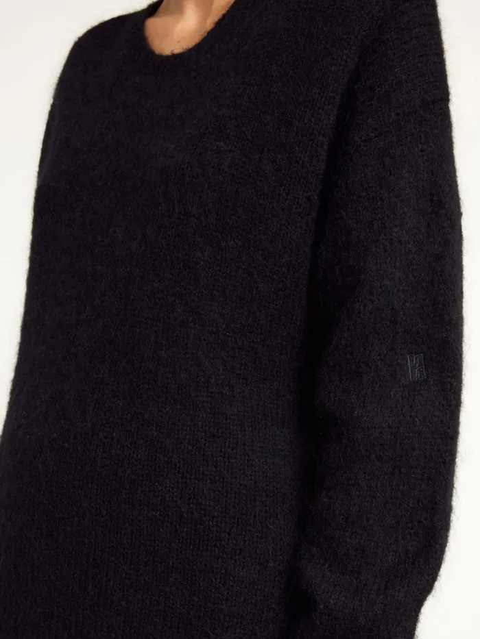Knitwear Women By Malene Birger Briella Mohairblend Sweater Black Knitwear Women By Malene Birger Briella Mohairblend Sweater Black