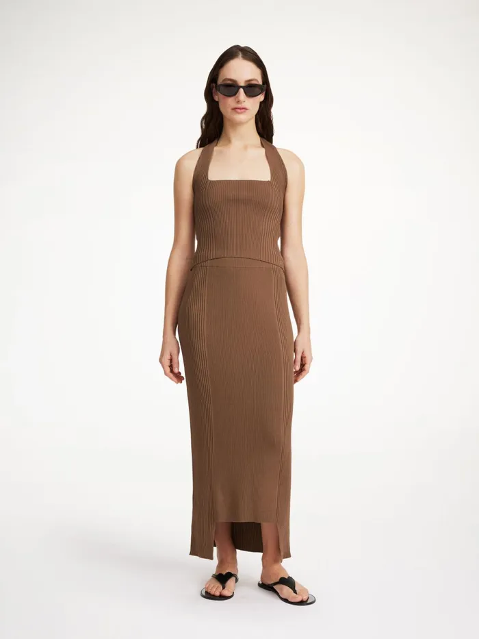 Knitwear Women By Malene Birger Ronda Top Shitake
