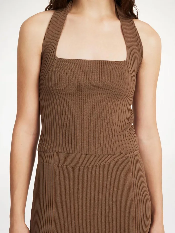 Knitwear Women By Malene Birger Ronda Top Shitake