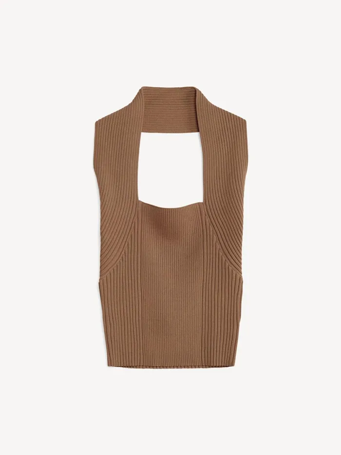 Knitwear Women By Malene Birger Ronda Top Shitake