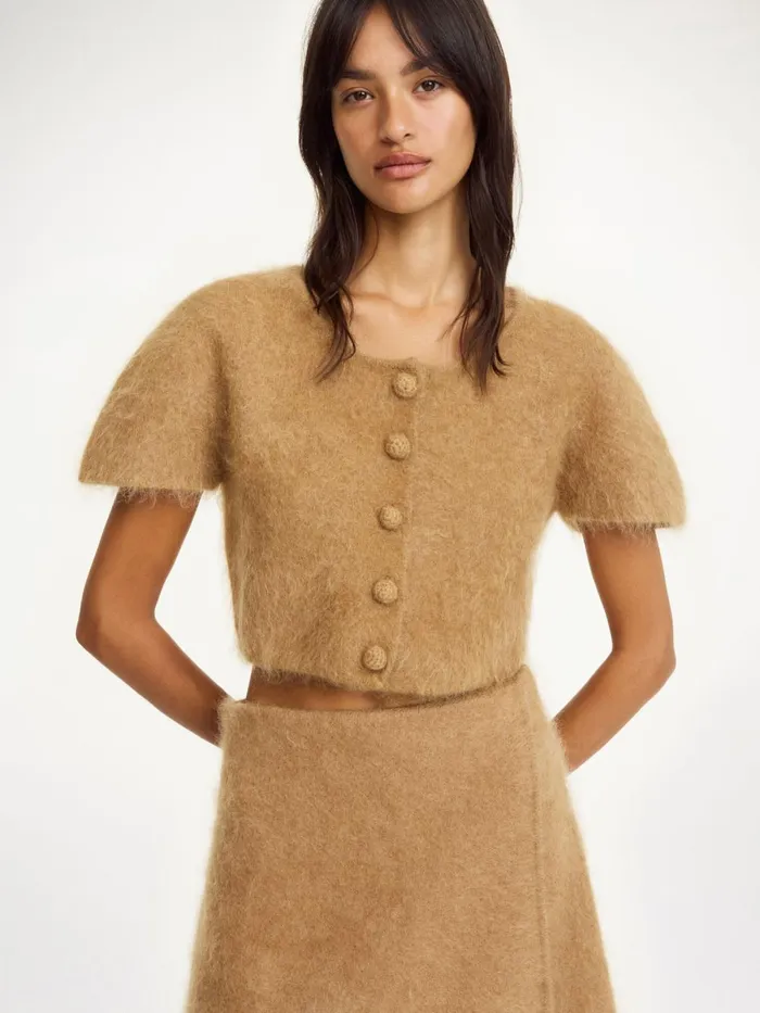 Knitwear Women By Malene Birger Zhara Top Tobacco Brown