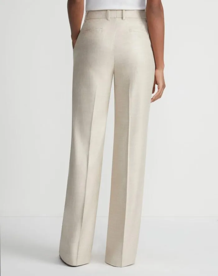 Lafayette 148 New York Bamboo Viscose Twill Gates Pant Birch Bark Multi Ready To Wear Pants and Shorts