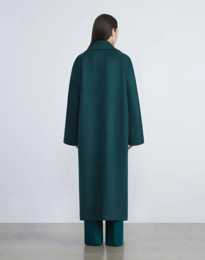 Lafayette 148 New York Cashmere Double Face Oversized Coat Deep Ivy Ready To Wear Jackets and Blazers