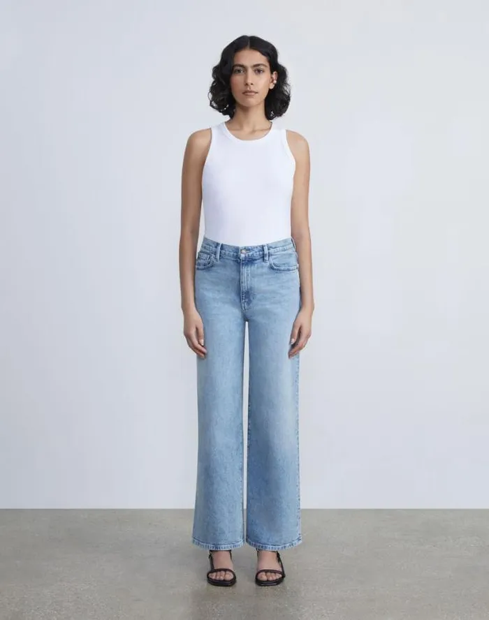 Lafayette 148 New York Cotton Rib Racerback Tank White Ready To Wear Tops and Tees