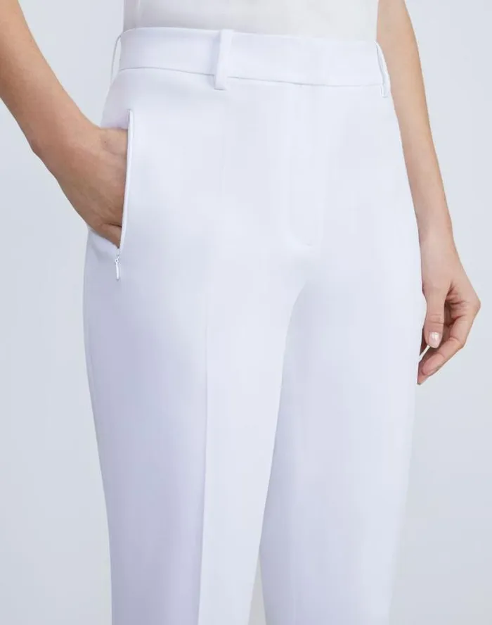 Lafayette 148 New York Finesse Crepe Essex Slim Pant Black Ready To Wear Pants and Shorts