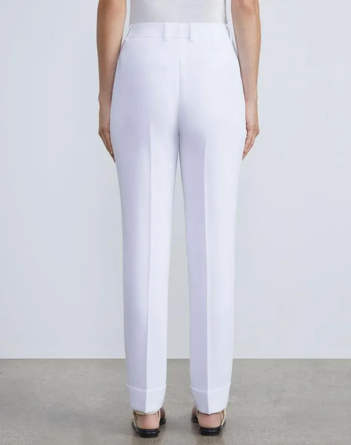 Lafayette 148 New York Finesse Crepe Essex Slim Pant Black Ready To Wear Pants and Shorts