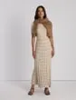 Lafayette 148 New York Gingham Responsible Matte Crepe Short Sleeve Sweater Pampas Plume Multi Ready To Wear Sweaters and Knits