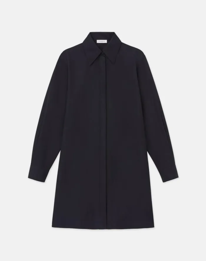 Lafayette 148 New York Organic Cotton Poplin Side Button Shirt Black Ready To Wear Blouses and Shirts Lafayette 148 New York Organic Cotton Poplin Side Button Shirt Black Ready To Wear Blouses and Shirts