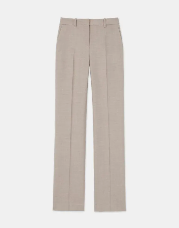 Lafayette 148 New York Virgin Wool Gates Pant Grey Heather Ready To Wear Pants and Shorts Lafayette 148 New York Virgin Wool Gates Pant Grey Heather Ready To Wear Pants and Shorts