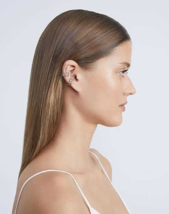Lafayette 148 New York Woven 8 Knot Ear Cuffs Pale Gold Accessories Jewelry