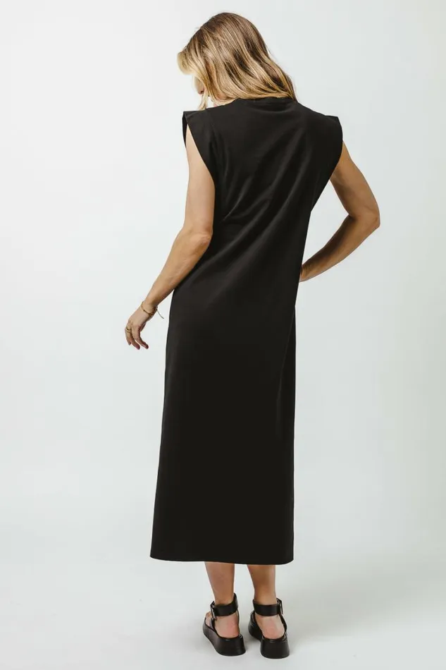 Lara Midi Dress In Black Black Women Bohme Dresses