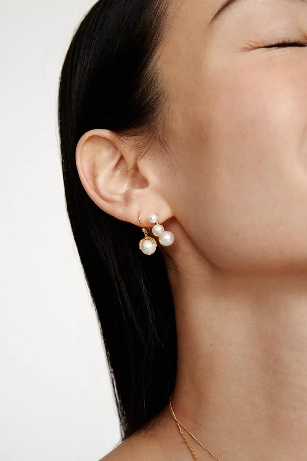 Lark Drop Earrings Mini White Pearl Women Chan Luu Earrings