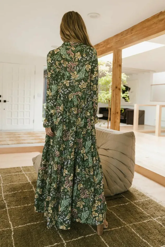 Lena Printed Dress Green Women Bohme Dresses