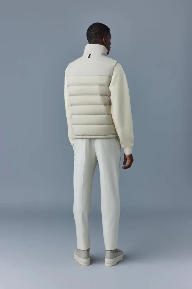 Light Down Jackets Men Mackage BOBBIE Agile360 Stretch Light Down Vest With Stand Collar Trench