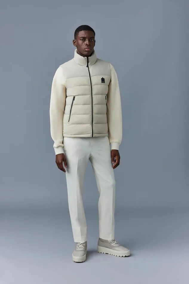 Light Down Jackets Men Mackage BOBBIE Agile360 Stretch Light Down Vest With Stand Collar Trench