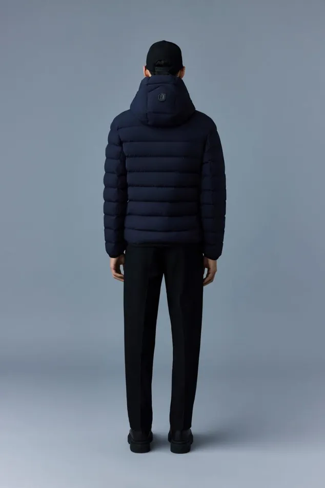 Light Down Jackets Men Mackage JACK Agile360 Stretch Light Down Jacket With Hood Black
