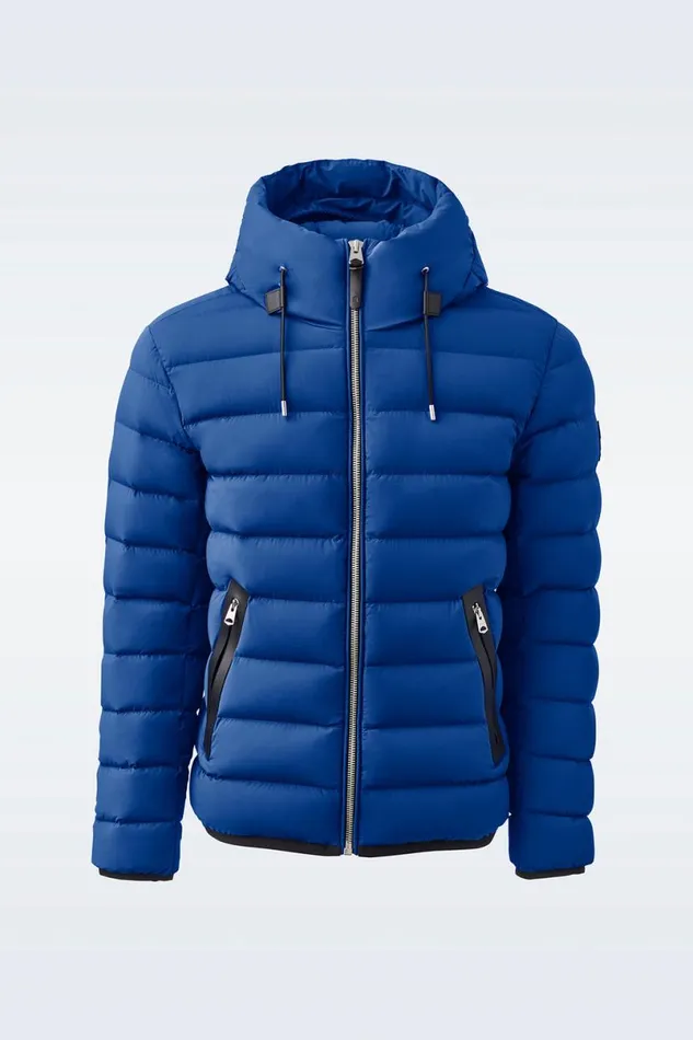 Light Down Jackets Men Mackage JACK Agile360 Stretch Light Down Jacket With Hood Black