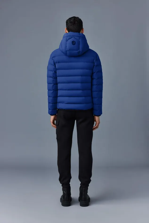 Light Down Jackets Men Mackage JACK Agile360 Stretch Light Down Jacket With Hood Black