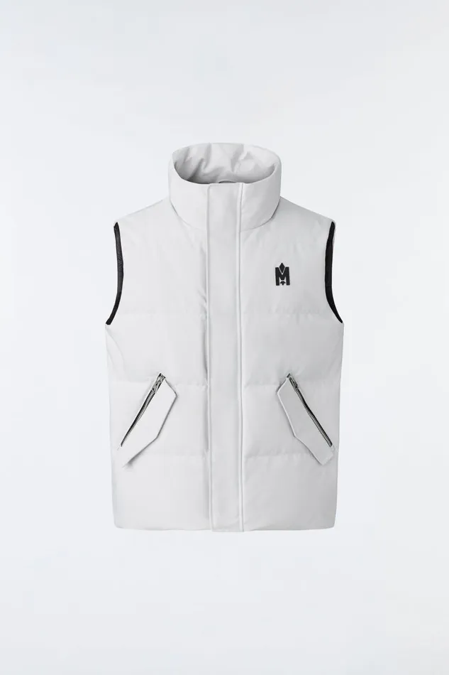 Light Down Jackets Men Mackage JOSEPH Nordic Tech Down Vest With Funnel Collar Black