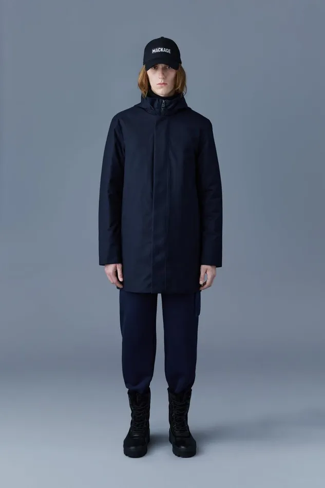 Light Down Jackets Men Mackage ROLAND 2in1 Down Parka With Hood Navy