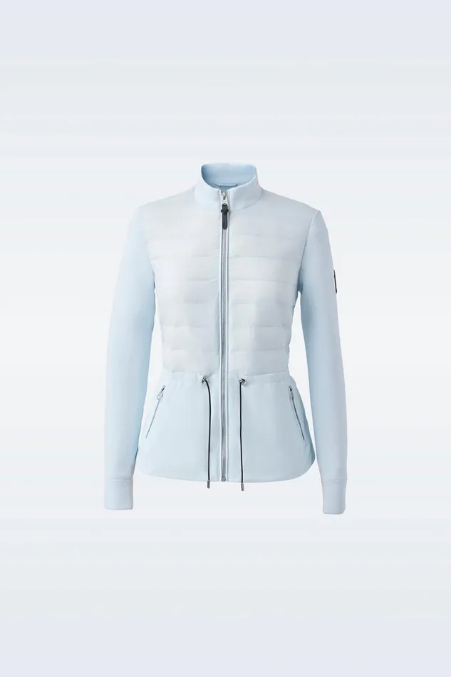 Light Down Jackets Women Mackage JOYCE Hybrid Jacket With Peplum Black