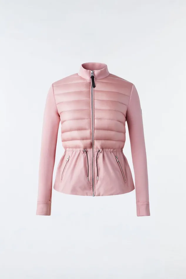 Light Down Jackets Women Mackage JOYCE Hybrid Jacket With Peplum Black Light Down Jackets Women Mackage JOYCE Hybrid Jacket With Peplum Black